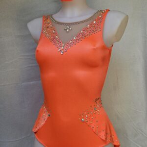 Justaucorps orange fluo 12 ans